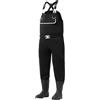 Generico Trampolieri in neoprene sul petto, pantaloni da trampoliere mimetici | Waders impermeabili con piede for la pesca e le attività di caccia all'aperto(Black,Boot Foot 11)
