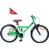Augerlite Bicicletta per bambini con telaio in acciaio, manubrio regolabile e sella per 2-4 anni, con freno, campanello e parafango per avventure all'aperto, leggera e facile da montare