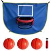 Generico Set Canestro Basket per Trampolino con Pompa 3 Palline per Interno Esterno