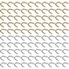 Drawup 50 anelli spinner in ottone a forma di U, 6 x 6 mm, con fibbia in rame, accessori per la realizzazione di esche fai da te, kit di riparazione per acqua dolce e salata, oro e argento (argento, 5 mm)