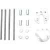 Acouto Estrattore Marina, Kit Rimozione, Distanza 6 1,2 Pollici, Aste da 10 Pollici, Piastra in Alluminio, per Eliche a 3 e 4 Pale e Alberi da 1,4 a,2