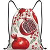 Anceky Zaino con coulisse, borsa da palestra con coulisse, borsa da nuoto color melograno per uomo e donna