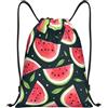 Anceky Borsa con coulisse leggera, piccola, borsa da palestra per donna, zaino da calcio a forma di anguria, per viaggi sportivi