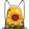 Anceky Zaino con coulisse, borsa da palestra con coulisse, borsa da bagno con girasole per uomo e donna
