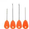 Drawup Set di aghi per esche da pesca alla carpa, 4 pezzi, con custodia, strumenti di precisione per esche e boilies, kit per attrezzatura grossolana, arancione
