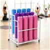 Generic Rack e carrello mobile ad alta capacità per lo stoccaggio di tappetini yoga