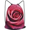 Anceky Zaino con coulisse, borsa da palestra con coulisse Bloom Rose Flower, borsa da bagno per uomo e donna