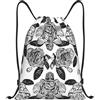 Anceky Zaino con coulisse, resistente all'acqua, con cordino, animali, tartarughe marine, zaino sportivo, sacco da palestra per uomo e donna