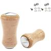 Drawup Manopola di alimentazione per mulinello in sughero naturale per Shimano Stella Stradic Vanquish, impugnatura alternativa leggera in gomma morbida, 39 x 19,7 mm, 6,6 g