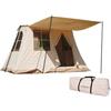 MFMEXUL Tenda Campeggio Tenda Rifugio Tenda Outdoor Tenda Canopy con Design Classico E Tetto Spiovente Frontale con Robusti E Ingresso Ombreggiato Struttura, Media 240x220x160cm