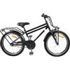 Bendmaxx Bicicletta per bambini da 20 pollici, nera, per 6-11 anni, con telaio in acciaio, parafanghi, campanello e supporto, ideale per il tempo libero, il parco e la vita quotidiana, ruota leggera