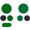 Milageto Set da 7 Pezzi Adesivi Tessuto Tavolo Biliardo Toppa Riparazione Buchi Punti Segnaposto Protettori Superficie Panno Verde Snooker Manutenzione Strappi, 3 Pezzi