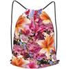 Anceky Zaino con coulisse, borsa da palestra con coulisse, fiori in fiore, borsa da nuoto per uomo e donna