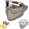 ZJIEYU Maschera Integrale Tattica, Visiera a Doppia Modalità per Softair