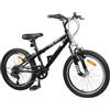 SYDE Mountain bike da 20 pollici, 6 velocità | Telaio in acciaio, sospensione 40 mm, sedile regolabile, freni affidabili