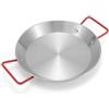 Drawup Piatto da campeggio in acciaio inox, 31,5 cm, resistente, per picnic, pesca, escursionismo, set di pentole portatile, facile da pulire, argento (26 cm)