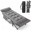Utensy Lettino da campo con materasso, letto per gli ospiti, pieghevole, con borsa per il trasporto e tasca laterale, letto pieghevole 65 x 190 cm, portata 200 kg, lettino da campeggio per adulti, per