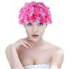 minkissy Cuffia da Nuoto Donna a Fiore, Leggera in Nailon, Rosa Vacanze Estive | Protezione per Chioma da Nuoto, Traspirante e Comoda, per Mare e Piscina, Facile da Indossare