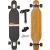 FunTomia Camber Longboard con cuscinetti a sfera in ceramica Flex1 Drop Through Cruiser Freeride Pattinaggio completo con T-Tool