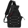 Baoblaze Zaino da Pickleball Multitasche, Nero, Nero, L