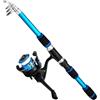 Drawup Kit canna da pesca in acciaio con mulinello canna da pesca in acciaio e vetro