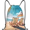 Anceky Zaino con coulisse, borsa da palestra con coulisse, sedia a sdraio sulla spiaggia, borsa da nuoto per uomo e donna