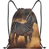 Anceky Borsa con coulisse leggera, piccola, borsa da palestra per donne, animali sull'erba, zaino da calcio per viaggi sportivi