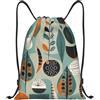 Anceky Borsa con coulisse leggera, piccola borsa da palestra per donne, diverse forme, zaino da calcio per viaggi sportivi