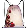 Anceky Borsa con coulisse leggera, piccola, borsa da palestra per donna, zaino da calcio Merry Christmas per viaggi sportivi