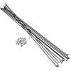 GMZQSN Set di 10 raggi in acciaio inox 14G con nippli - Kit di riparazione per ruote MTB e bici da strada ad alta resistenza (266 mm)