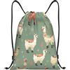 Anceky Zaino con coulisse, resistente all'acqua, in alpaca, per sport e palestra, per uomo e donna