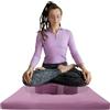 soudesileim Zabuton Zafu Set, tappetino da meditazione quadrato, 80 x 80 x 8 cm, in cotone di alta qualità, rotondo, cuscino da yoga, 40 x 13 cm, manicotto di grano saraceno, rimovibile, lavabile in