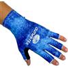 OUTWATER WATER GUERILLA SPIRIT OUTWATER Shaka Blue MAHI - Guanti tecnici per pesca e sport acquatici - Protezione UV UPF50+ - Spandex traspirante - Palmo in microfibra Grip silicone 3D