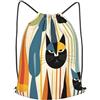 Anceky Zaino con coulisse per palestra, borsa con coulisse, borsa da nuoto con gatto, arte moderna, per uomo e donna