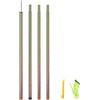 Augerlite Aste per tenda parasole, in acciaio zincato, con picchetto e corda, robusto accessorio per tenda per campeggio, outdoor, trekking, kit di riparazione e corda di tensione per picchetti e