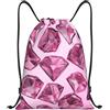 Anceky Zaino con coulisse, borsa da palestra con coulisse, borsa da nuoto con motivo a rombi per uomo e donna