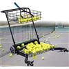 CHUOZI Attrezzatura automatica per raccogliere palline da tennis, cestino a spinta manuale può contenere fino a 290 palline per vari campi