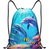 Anceky Zaino con coulisse, borsa da palestra con coulisse, borsa da nuoto Underwater World per uomo e donna