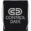 Newtee Control Data Corporation Borsa da Palestra Nera in Cotone Riutilizzabile con Coulisse Black Gym Bag Cotton Reusable Drawstring Sport Bag