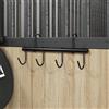 Bendmaxx Porta briglia in acciaio verniciato a polvere con 6 ganci girevoli nero per stalla e equitazione, per riporre bride, cavezza, cintura da sella, cinghie e accessori
