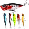 Generic Set 5 Esche Popper, 9 cm 12,5 g, Artificiali Rigidi da Superficie Occhi 3D