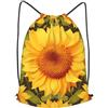 Anceky Borsa con coulisse per donna, leggera, sportiva, da palestra, con splendido zaino da calcio con girasole giallo, per viaggi