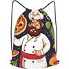 Anceky Zaino con coulisse, borsa da chef, pizza, borsa da nuoto per uomo e donna