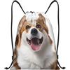 Anceky Borsa con coulisse leggera, piccola, borsa da palestra per donne, zaino da calcio con lingua appiccicosa per viaggi sportivi