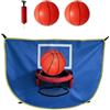 ycezw Universal Trampoline Basketball Hoop 3 Balls with Pump | Basketball Goal Trampoline Games Kids Adults Family Garden Backyard Park Play Game Jumping