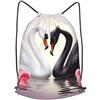 Anceky Zaino con coulisse per palestra, borsa con coulisse, borsa da nuoto con cigno bianco e nero, per uomo e donna