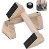 Scinouakpy Maniglie per Flessioni in Legno, Parallele Calisthenics, 2 Parallele Basse, Calistenics Attrezzatura, Supporti Push Up Bar Antiscivolo con Nastro Grip per Palestra Corpo Libero e Home