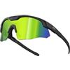 ER00 Occhiali da sole sportivi da cricket per bambini e donne, vestibilità media, avvolgenti, corsa, rondine, tennis, paddle, mountain bike, ciclismo, escursionismo, attività all'aperto