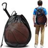 Artomnivera Rete per palloni, 1 palla in rete robusta, 25,5 x 30,5 cm, leggera 70 g, con coulisse, borsa portatile per pallacanestro, calcio, pallavolo e allenamento, sport all'aria aperta per