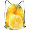 Anceky Zaino con coulisse, borsa da palestra con coulisse, borsa da nuoto con frutta e limone per uomo e donna